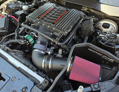 AuxJection port and methanol injection kit installed on a Magnuson 2650 supercharged LT1 Camaro SS